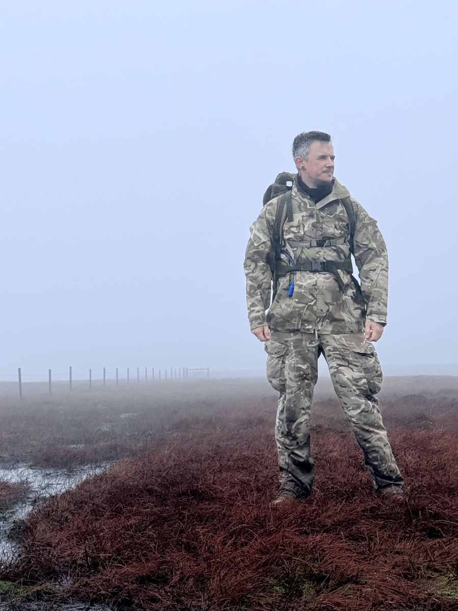 Matt on a training march