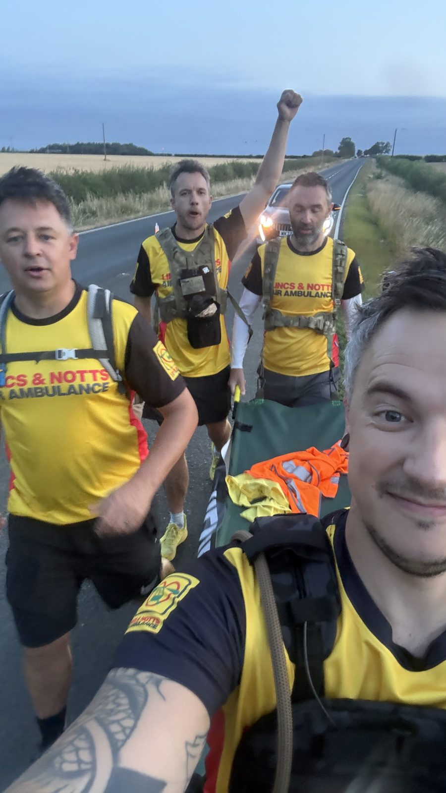 Spirits high out on the route